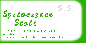 szilveszter stoll business card